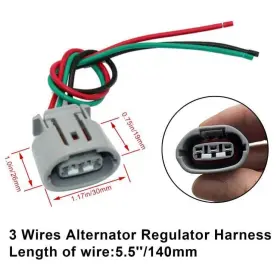 Secosautoparts 755769299829 Wire Alternator Regulator Plug Harness Lead Repair Pigtail 3 Wires #2