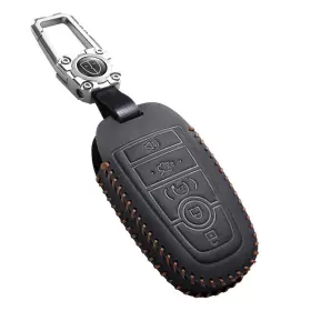 F-150 Sevelvesin 410467647659 Genuine Leather Compatible With Ford Key Fob Cover Fit 2018 2024 Fusion