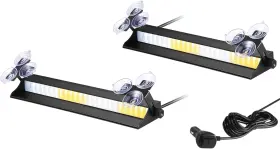 Kc-1t2-192led-aw Shenzhen Shi Ya Ma Xing Ke Ji You Xian Gong Si 2 In 1 Aluminum Housing 192 Led Amber White Emergency Strobe Dash Light For Truc