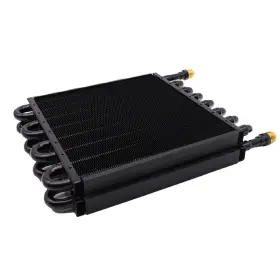 Signalsparkle Transcool001 8an Transmission Cooler 16 Pass Tube And Fin Oil Universal 1/2 Inch Line Ai