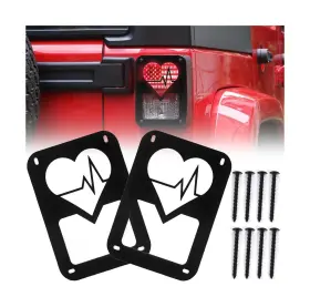 Sk-wdz-01 Sktyants Tail Light Covers Metal Guards Love Heart Shape Compatible With 2007