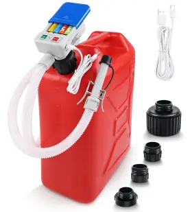 Fn901a-usb Skyjdm Fuel Transfer Pump 3.2 Gpm Usb Type-c And Aa Battery Powered 51 Inch Hose Portabl
