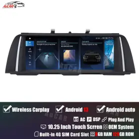 Smart Head Unit 725792615248 For Bmw 5 Series F10 F11 F12 2010-2017 12.3 Inch Screen Android