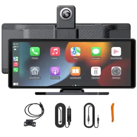 Sminwisnozy 1026c 10 Inch Wireless Apple Carplay And Android Auto Screen For Car With 4k Dash Cam