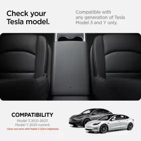 Acp06042 Spigen Center Console Non-slip Armrest Cover Designed For Tesla Model 3/y 202 #2