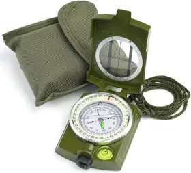 4333560717 Sportneer Compass Hiking Survival Waterproof And Shakeproof Army Green
