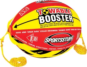 53-2030z Sportsstuff Booster Towable Tube Inflated 38in X 28in Yellow Red Black