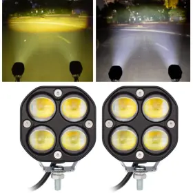 Szdy-40w-a Stdysun W Led Driving Fog Lights Double Color Amber/yellow White 2pcs 3inch 40w Super B