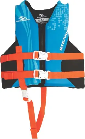 Stearns 044411013419 Adjustable Kids Life Jacket Uscg Approved Pfd For 30-50 Pound Blue