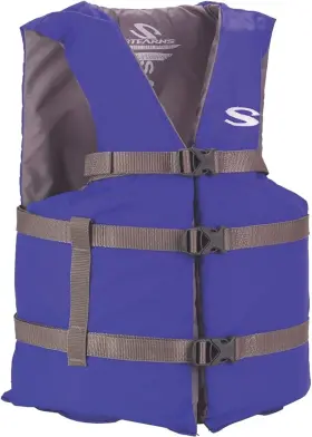 Stearns 044411020066 Adult Life Vest Uscg Approved Type Iii Oversized Fit Blue