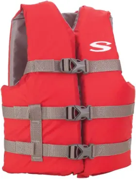 Stearns 044411030584 Kids Life Vest Uscg Approved Type Iii Jacket For 50-90lbs Red