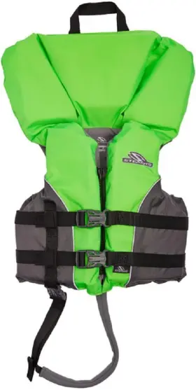 2000013195 Stearns Kids Life Jacket Uscg Approved Type Ii 30 - 50 Lbs Green/gray