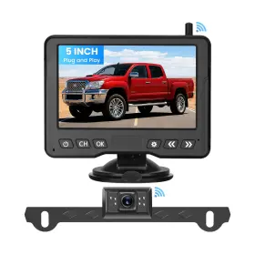 Sz-k4l-0 Stihoze Wireless Backup Camera For Car Plug-play 5 Inch Hd 2 Channel Monitor Easy Setup