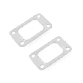 Strendier 721410419571 2 Pcs Car T3 Turbine Flange Gasket Four-hole Stainless Steel Turbo Turbochar