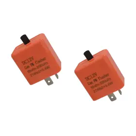 Hhzl-12vjdq01 Strendier 2pcs Led Flasher Relay 12v For Turn Signal 2 Pin Adjustable