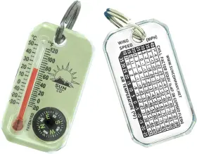 802l Sun Company Lumagage Multi-functional Glow-in-the-dark Zipper Pull Compass