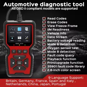 Obd2 Supreme-goodsoutlet 445007164196 Scanner Live Data Professional Mechanic Obdii Diagnostic Code Reader Tool F #3