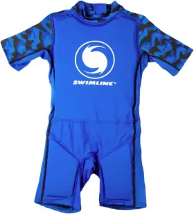 9892b Swimline Buoyant Zip-up Swim Trainer Vest Floating Life Jacket Small Blue