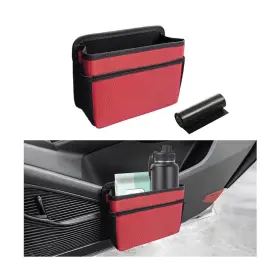 Swphrt-car5 Swphrt Car Trash Can Oxford Cloth Waterproof Vehicle Dustbin Garbage Organizer Hold