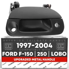 T1a-fd3503za-tgc T1a Tailgate Handle For Ford F-150 F-250 Lobo - Black Keyhole Camera Hole