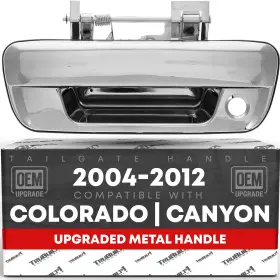 T1a-gm3561zm-tg T1a Tailgate Handle For Chevrolet Colorado Gmc Canyon - Chrome Keyhole
