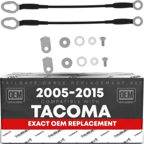 T1a-tyd004-2p T1a Tailgate Cable Set For Tacoma - Support Straps Metal 12.5 Inch Long