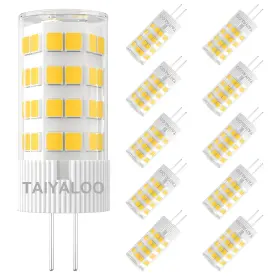 Saf-g4-51-2835-ww-10p Taiyaloo G4 Led Bulbs 5w T3 40w Halogen Replacement 12v Ac/dc Jc Bi-pin Base