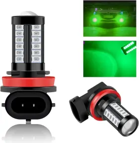 Teguangmei 763944363760 Car Led Fog Light Bulbs Replacement For Cars Super Bright 6000k Green