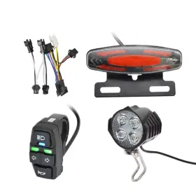 Basifbjb-0103-wx Teqin 955307636206 Ebike Headlight And Tail Light Sets 24v To 48v Front Rear Warning Ligh