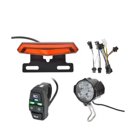 15lioytc-0208-wx Teqin 955357276896 Ebike Headlight And Tail Light Sets 24v - 48v Front Rear Warning