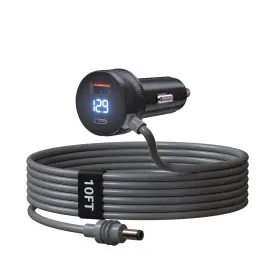 Jl001-a Terapaton Starlink Mini Car Charger With Digital Display And Dual Usb Black