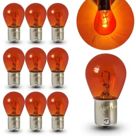 Tes222 Tesnaao 10 Pcs Car 1156 Turn Signal Light P21w 1141 S25 Waterproof High Brightness S