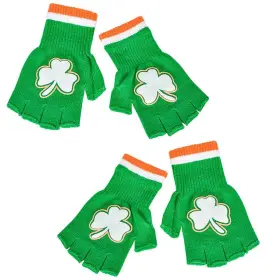 Wer864 The Dreidel Company Irish Fingerless Gloves Single