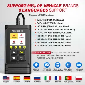 Obd2 Thinkcar 768297142413 Scanner Auto Code Reader Car Engine Fault Diagnostic Scan Tool #2