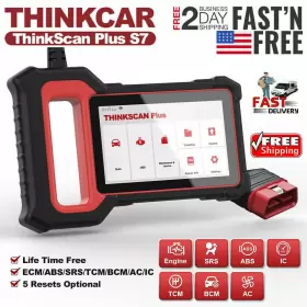 Obd2 Thinkcar S7 Thinkscan Car Scanner Diagnostic Scan Tool Abs Srs Bcm Tpms Code Reader #2