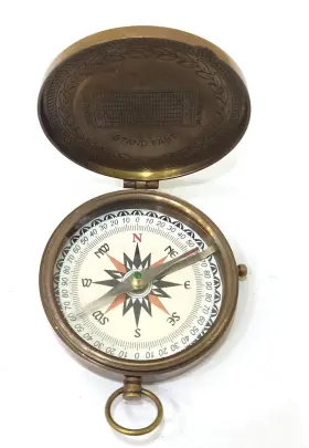 Kg432 Thor Instruments American Compass Antique Vintage Brass Rustic