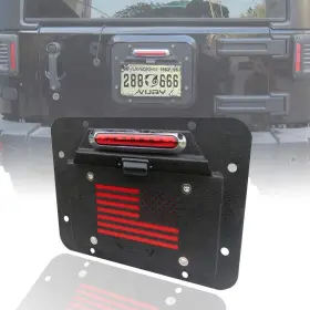 Tioyar 783914280743 Spare Tire Delete License Plate Relocation Kit With Illuminate Light And Thi