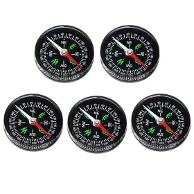 Tax000044p250124m Tixipem 40mm Mini Compass 5pcs - Pocket Oil Filled Small Bulk Black