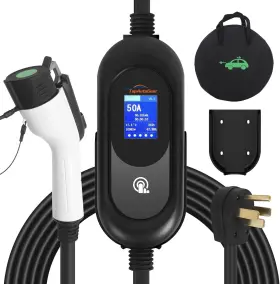 Lechg14-50-40ablkus Top Auto Gear -50a Level 2 Ev Charger J1772 To Tesla Adapter Super Fast Char
