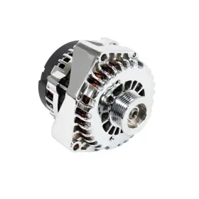 Es1024c Top Street Performance 810643010096 Tsp Chrome Gm Ad244 Style Serpentine Belt 220 Amp Alternator