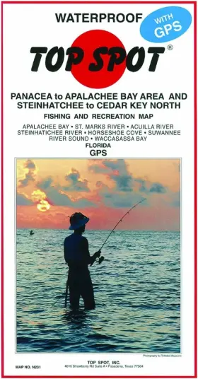 N-231 Topspot Top Spot Fishing Map N231 Panacea To Apalachee Bay Area Gulf Of Mexico Pink