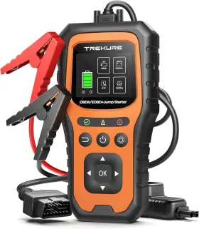 5000a Trekure Tk40 Car Battery Jump Starter With Obd2 Scanner Jumper Por