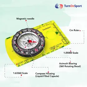 Turnonsport 650229374200 Orienteering Compass Hiking Backpacking Advanced Scout #2