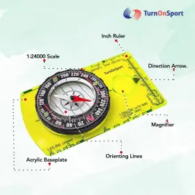 Turnonsport 650229374200 Orienteering Compass Hiking Backpacking Advanced Scout #3