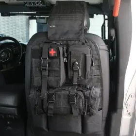 B1915-001 Una1 Back Seat Backseat Organizer Holder Hanging Universal Tactical 3 Pouches