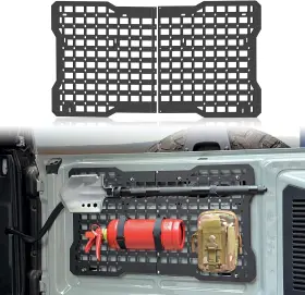 B1915-007 Una1 Molle Panel Modular Storage Cargo Luggage Holder Carrier For 21-23 Ford Bronco