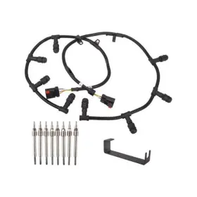 E0300-052 Una1 Glow Plugs And Harness Kit Mt030013 For 04-10 Ford Diesel 6.0l 04-07 F-250 F-350
