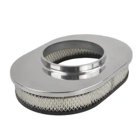 E0300-128 Una1 Engine Air Cleaner 12 Inch Oval 5 1/8 Carburetors Edelbrock Rochester Ford Chevy