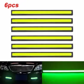 L0212-077 Una1 Cob Led Strip Lamp Drl Daytime Running Light Fog Lighting Green 12v 6pcs