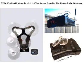 Uniden 722589294495 New Windshield Mount Bracket 6 Nice Suction Cup For The Radar Detectors